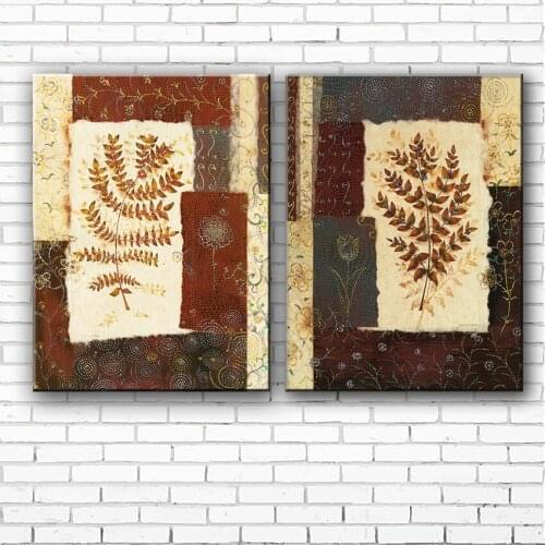 Pastoral colorful leaves flowers landscape canvas printings oil paintings printed on canvas home wall art decoration pictures