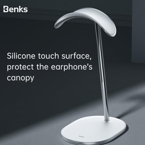 Portable Metal Headphone Stand Over The Ear Headset Holder Hanger Destop Display Shelf With Anti-slip Pad For Earphone Storage