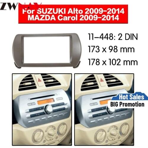 Car DVD Player frame For SUZUKI Alto 2009-2014 / MAZDA Carol 2009-2014 2DIN Auto AC Black LHD RHD Auto Radio Multimedia NAVI