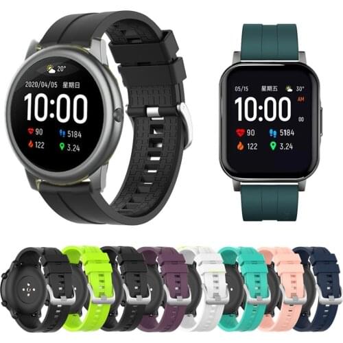 Silicone Watchband For Haylou Solar LS02 LS05 Waterproof Smart Watch Bands Sport Bracelet For Huami Amazfit Pop Pro Wrist Strap