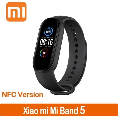 Xiaomi Mi Band 5 Smart Bracelet Band 1.1" AMOLED Colorful Screen NFC Heart Rate Fitness Tracker Bluetooth 5.0 Waterproof Miband5