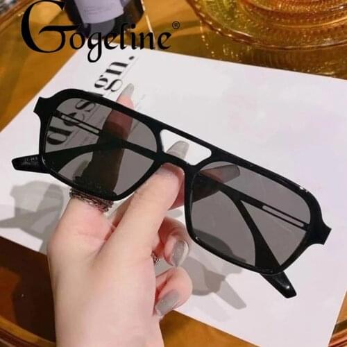 Fashion Sunglasses Rectangle Women Men Shades Metal Frame Small Square Sun Glasses For Female Summer Traveling Pink UV400