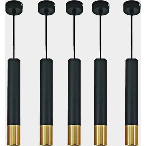 Dimmable LED Pendant Lamp Long Tube lamp Kitchen Island Dining Room Shop Bar Decoration Cylinder Pipe Pendant Light Kitchen Lamp