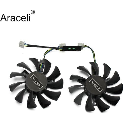 75mm GA81S2U -PFTG GTX970 GA81O2U DC 12V 0.38A Cooler Fan Replace For ZOTAC GeForce GTX 970 4GB 4Pin Graphics Card Cooing Fans