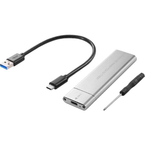 10Gbps M-Key PCI-E USB 3.1 Mobile Box HD Enclosure Super Speed for Windows Type-C M.2 NVMe SSD Adapter External Case