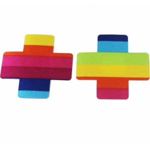 10Pair LGBT Rainbow Cross Nipple Cover,Women Pastie Adhesive Sticker Lesbian Invisible Intimates Bra Accessories Breast sex game