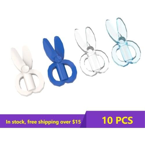 10 PCS Bricks 18920 Scissors to Be Processed For Building Blocks Parts DIY Education Construction Christmas Gift Toys