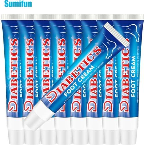 Sumifun 10Pcs Diabetic Cream Herbal Ointment Foot Relieve Fungus Antifungal Infection Dryness Itch Relief Moisturizing Cream