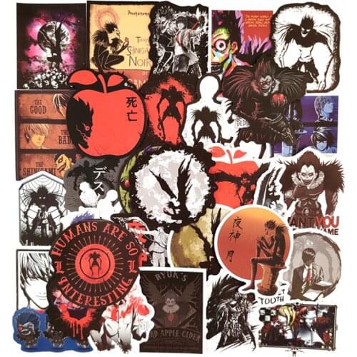 10/30/50pcs/pack Japanese Anime DEATH NOTE Stickers For Refrigerator Car Helmet Bicycle Guitar Notebook Skate car manga sticker