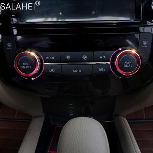 2PCS Air Conditioner Vent Outlet Ring Trim Decoration For 2014-16 New Qijun Auto Air Outlet Sticker/Instrument Panel Accessories