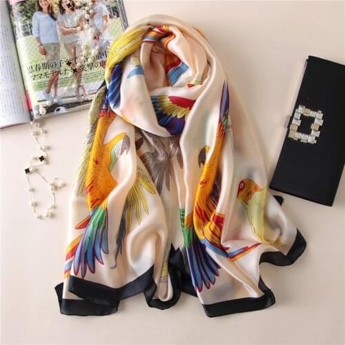 2021 spring luxury brand women scarf fashion print silk scarves soft and large size pashmina bandana summer beach stoles hijab