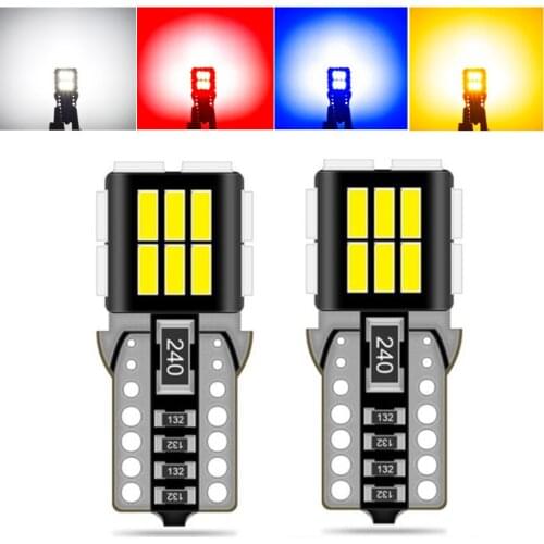 2x T10 Canbus White Blue Red 24smd Car License Plate Light W5w 194 168 Error Bulbs Wedge Led Parking Bulb Trunk Lamp Turn Signal