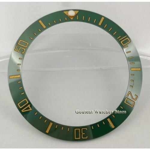 40mm Green Watch Insert Ceramic Bezel Watch Accessories Fit 43mm Automatic Watches