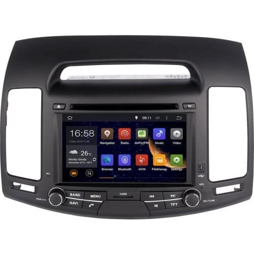 Octa Core 1024x600 Android 10 Car DVD GPS for HYUNDAI ELANTRA 2007-2011 with BT Radio Wifi 3/4G SD USB flash Tape recorder