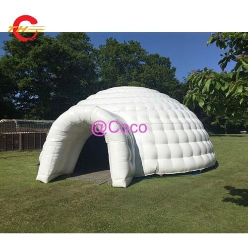 Free air ship to door!8x4m inflatable dome tent,white bubble tents blow up, good quality inflatable marquee tent