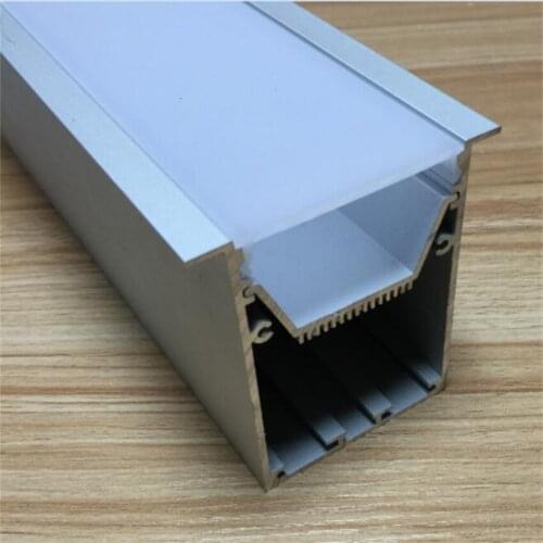 Free Shipping Cost Big Size 70mm Aluminium Led Lighting Extrusion Hollow Profiles for Double Led Strip