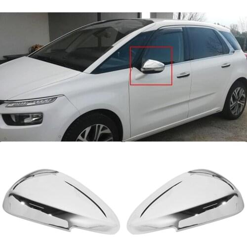 For 2013 2014 2015 2016 CITROEN C4L C4 Chrome Rear View Mirror Cover Side Door Mirror Cover Cap Decoration