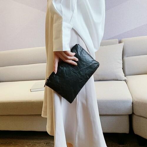 Retro Eco-Friendly Clutch Female Simple Solid Color Purse Women Makeup Bag Female Coin Bag Earphone Bag Clutch Dropshipping