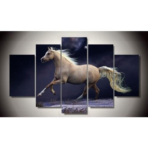 HD Print 5 Pcs canvas art horse painting modern home decor wall art picture living room decor print Painting on canvas/PT0354
