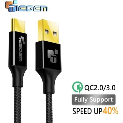 TIEGEM USB Type C Cable USB 3.1 Type-C Fast Charging USB-C Data Sync Charger Cables for Samsung Galaxy S8 for Xiaomi 5 OnePlus 2