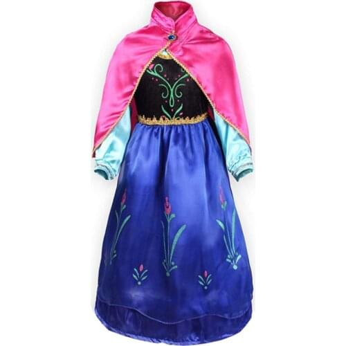 FONLAM Girls Princess Costumes Elsa Childrens Disguise Party Anna Halloween Outfits Birthday Dress
