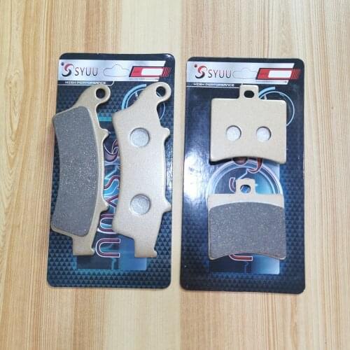 Motorcycle Copper Semi-Metal Front Rear Brake Pads For Aprilia Atlantic 300 2010-2011 Atlantic Sprint 400/500 2005-2008