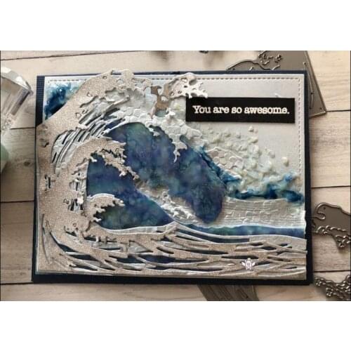 Tsunami wave frame Metal Cutting Dies Stencils DIY Scrapbooking Paper/photo Cards Embossing Dies