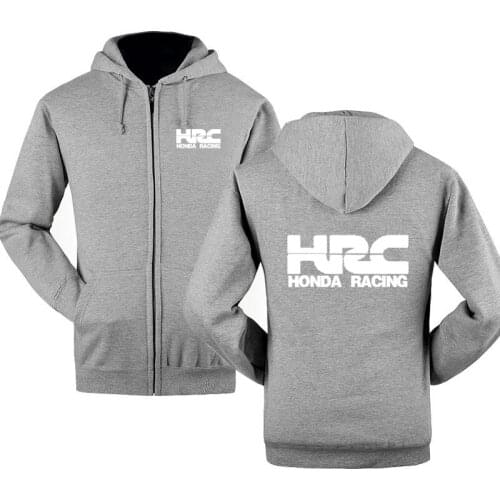 NEW HRC race motorcycle Car Logo Sweatshirt Hoodies Men Spring Autumn Fleece Cotton Zipper Jacket Male Clothing