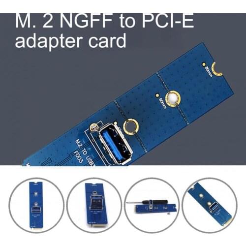 Portable Useful M.2 NGFF to USB 3.0 PCI-E X4 Converter Card Adapter Riser Extender Card Fine Workmanship for Office