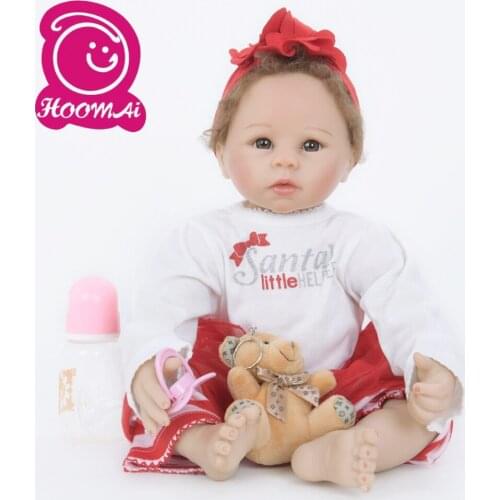 18" 45CM Lifelike Bebe Reborn Dolls Cute Soft Silicone Cotton Handmade Baby New Toy Doll For Kid Birthday Gift Early Education