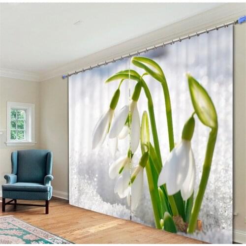 Girl Bedroom Luxury Blackout 3D Window Curtains For Living Room Drapes Cortinas Rideaux Customized size Magnolia pillowcase