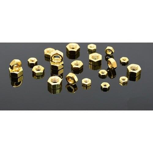 Hex Nuts Titanium Plating Gold Carbon Steel Hexagon Nuts Metric M2 M2.5 M3 M4 M5 M6 Fasteners Hardware Tools 1/5/10/20/50pcs