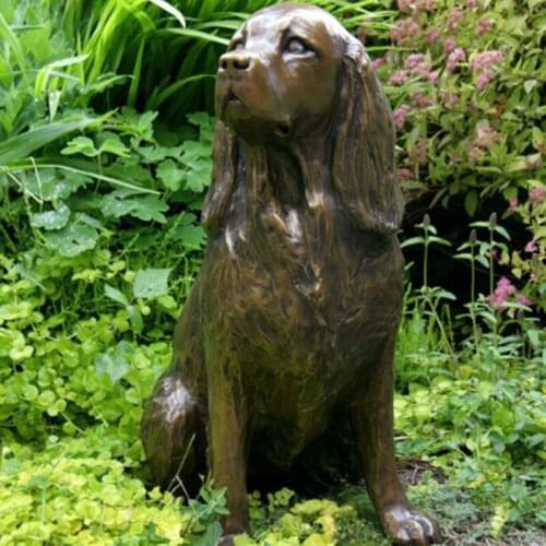 Springer Spaniel Statue For Garden Mini Animal Dog Sculpture For Home Decor Yard Lawn Outdoor Decorative Ornament декор для дома