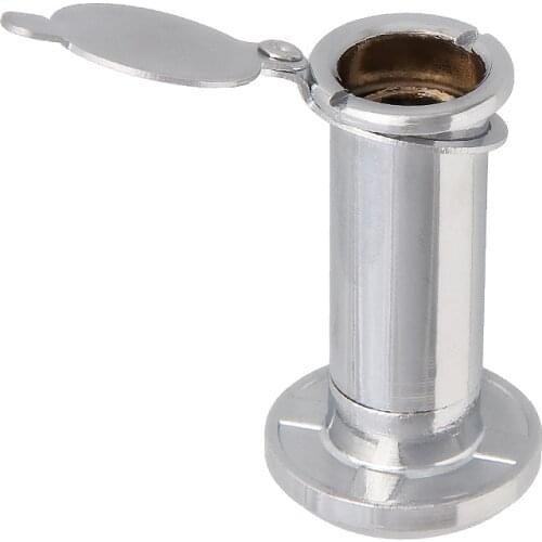 Gorgeous Pure Copper Anti-theft Cat Eye Security Door Peephole Glass Lens With Cover Simple 14 Sliver Aperture 14-16mm