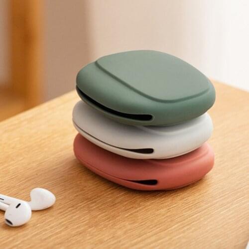 Mini Data Cable Storage Bag Silicone Key Headphone Storage Box Portable Data Cable Organizing Bag Simple Small Coin Purse