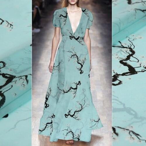 100% Natural Mulberry Chinese Silk Organza Satin Fabric 19mm Perspective Smooth Shirt for Dress Fabrics Wholesale Cloth Meter