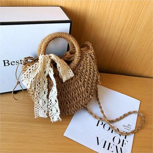 2021 Summer Scarf Straw Bag Fashion Messenger Bag Beach Bag Fashion Design Woven Satchel Bag