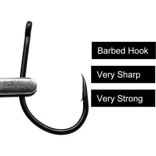 50PCS Hooks Wide Gape Hooks Matt Black Barbed Carp Hooks For Carp Needle Sharp Curve Carp Fishing Hooks Accessories