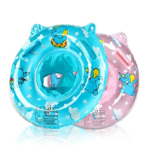 Baby Swimming Pool Seat Cute Inflatable Swimming Ring Float Seat With Double Handle Baby Swimming Pool Bathtub