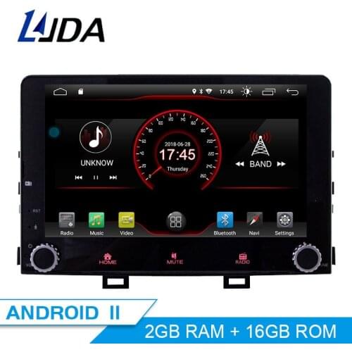 LJDA 9 Inch Android 10.0 Car DVD Player For KIA RIO 2017 2018 GPS Navigation 1Din Car Radio Multimedia WIFI Stereo RDS AutoAudio
