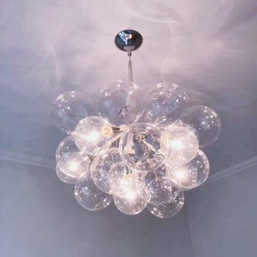 Creative chandelier personality glass bubble lamp Nordic bedroom childrens room modern simple restaurant lamps indoor lighting