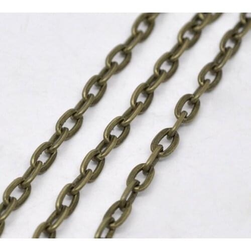 Lovely 10M Bronze Tone Flat Link-Opened Chains 7x4mm (B12783)