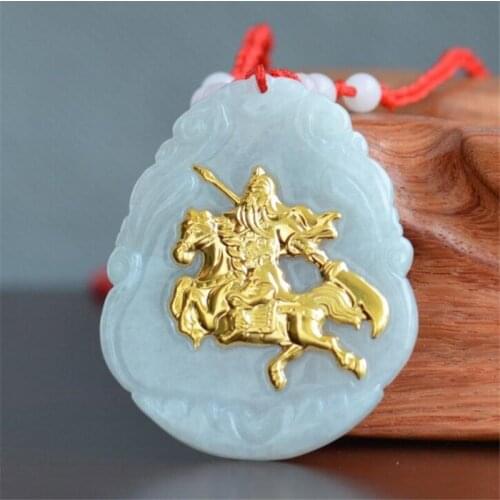 Men Women Jade Pendants Blessing Peace Good Quality Jade Necklaces Fine Jewelry 2018