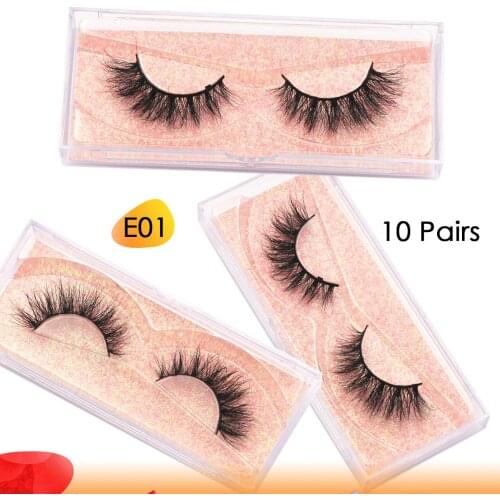 10 pairs eyelashes 3D mink eyelashes natural mink lashes long lasting mink lashes natural dramatic false eyelash extension lash