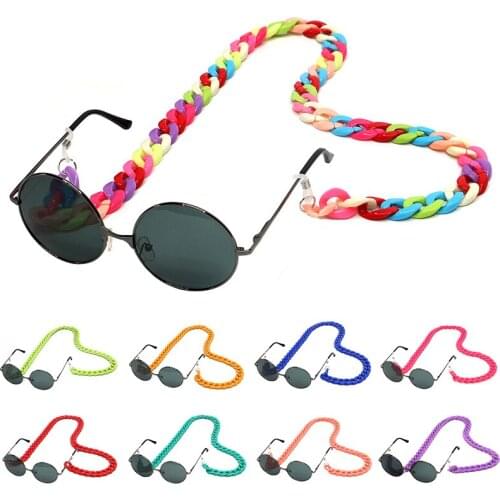 Hot Acrylic Reading Glasses Hanging Neck Chain Sunglasses Chain & Largands Glasses Chain sunglasses Plastic strap