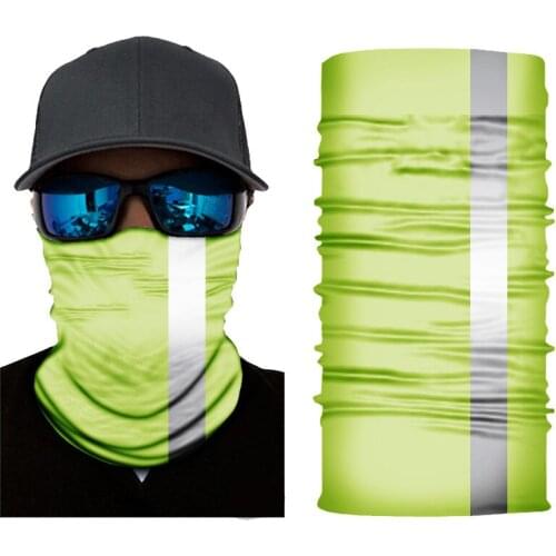 Outdoor Motorcycle Headscarf Reflective Strip Cycling Bandana Multifunction Seamless Face Mask Magic Scarf Buffs Bandanas
