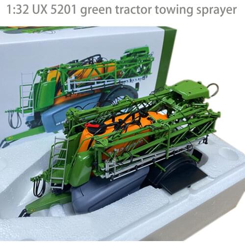 Rare 1:32 UX 5201 green tractor towing sprayer Alloy collection model
