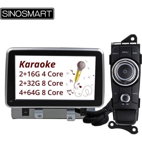 SINOSMART 4/8 Core CPU,Car GPS Navigation for Mazda 2 Toyota Yaris IA 2016-20 CX-3 2015-2017 Canbus to Work with Car Original CD