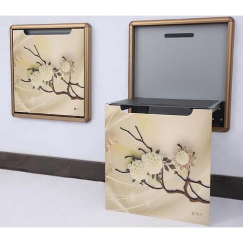 Fixed wall folding chair aisle wall shoe changing stool hidden wall hanging stool entrance entrance shoe changing wall hanging b