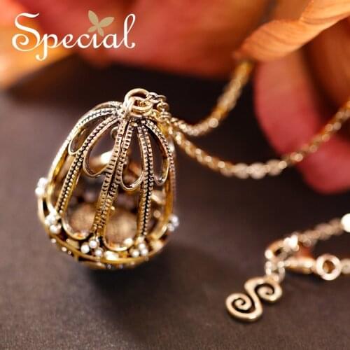 Special Fashion Onyx Long Necklace Women Gold Vintage Sweater Chain Necklaces & Pendants European Birds Jewelry Gift S1601N